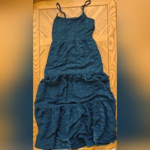 Lulu's dark teal tiered maxi dress
